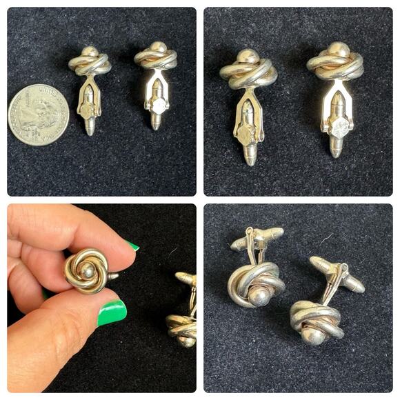 MEN'S 7 piece VINTAGE Retro Gold Silver Tone Causal Formal Jewelry Bundle - Picture 7 of 8